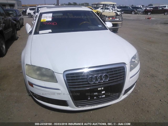 WAUMV44E47N011321 - 2007 AUDI A8 L QUATTRO WHITE photo 6