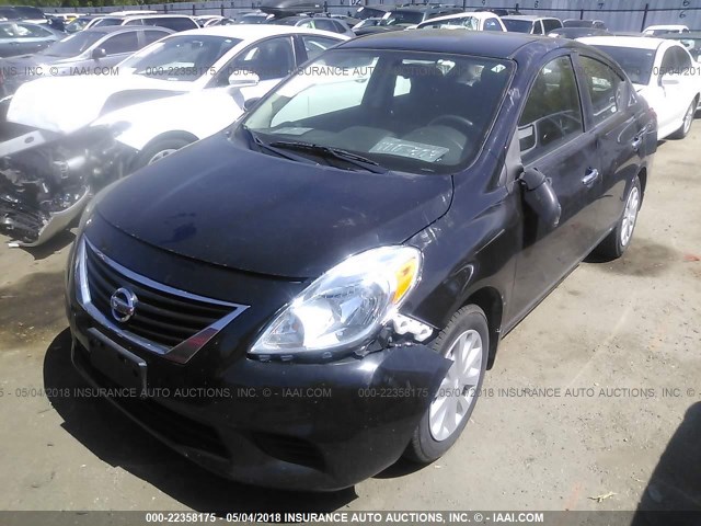 3N1CN7AP8CL878658 - 2012 NISSAN VERSA S/SV/SL BLACK photo 2