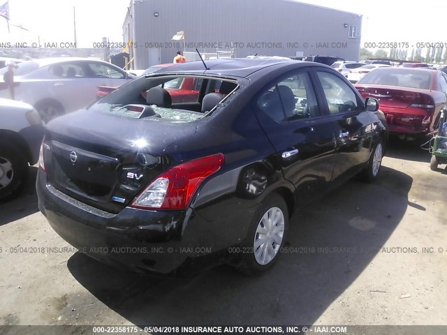 3N1CN7AP8CL878658 - 2012 NISSAN VERSA S/SV/SL BLACK photo 4