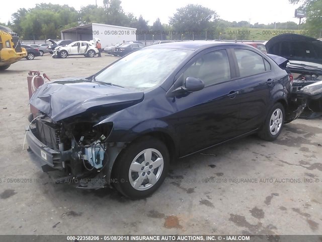 1G1JA5SH6F4149380 - 2015 CHEVROLET SONIC LS 海军蓝 照片 2