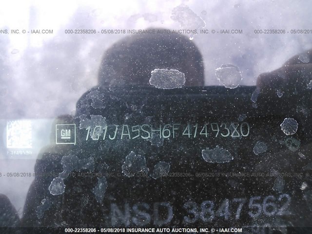 1G1JA5SH6F4149380 - 2015 CHEVROLET SONIC LS 海军蓝 照片 9