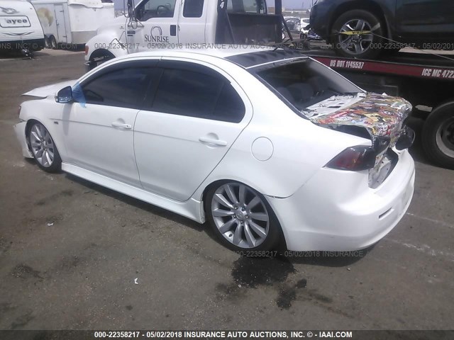 JA32U2FU4FU011327 - 2015 MITSUBISHI LANCER ES WHITE photo 3