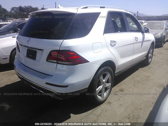 4JGDA5JB7GA711447 - 2016 MERCEDES-BENZ GLE 350 WHITE photo 4