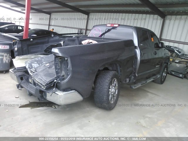 5TFRM5F14EX069961 - 2014 TOYOTA TUNDRA DOUBLE CAB SR/SR5 GRAY photo 4