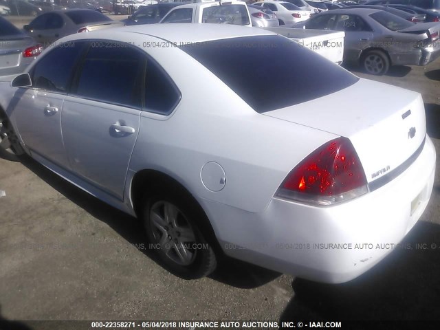 2G1WA5EN7A1118652 - 2010 CHEVROLET IMPALA LS WHITE photo 3