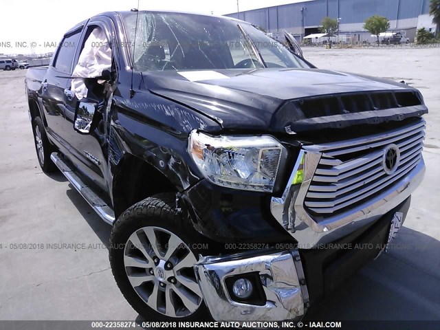 5TFFY5F11EX172794 - 2014 TOYOTA TUNDRA CREWMAX LIMITED BLACK photo 1