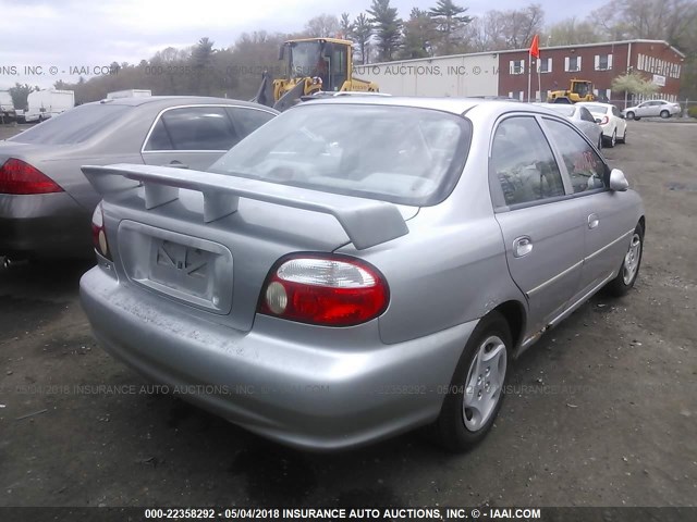 KNAFB121215065417 - 2001 KIA SEPHIA LS SILVER photo 4