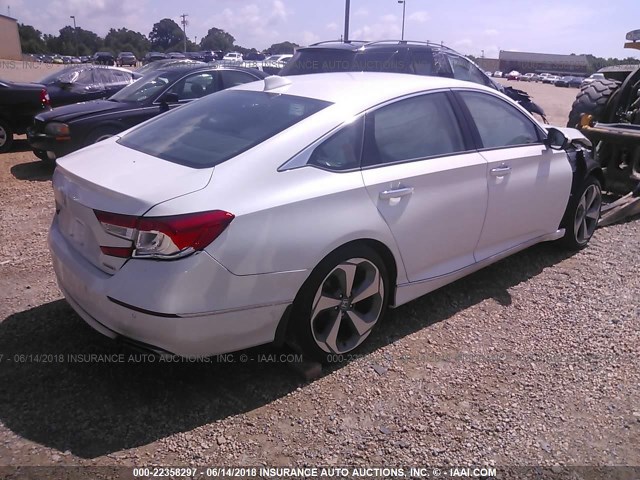 1HGCV1F96JA042664 - 2018 HONDA ACCORD TOURING WHITE photo 4