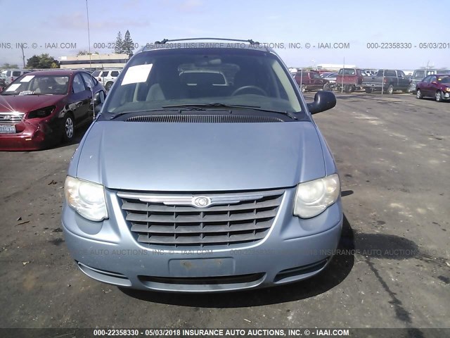 2A8GP54L66R714122 - 2006 CHRYSLER TOWN & COUNTRY TOURING BLUE photo 6