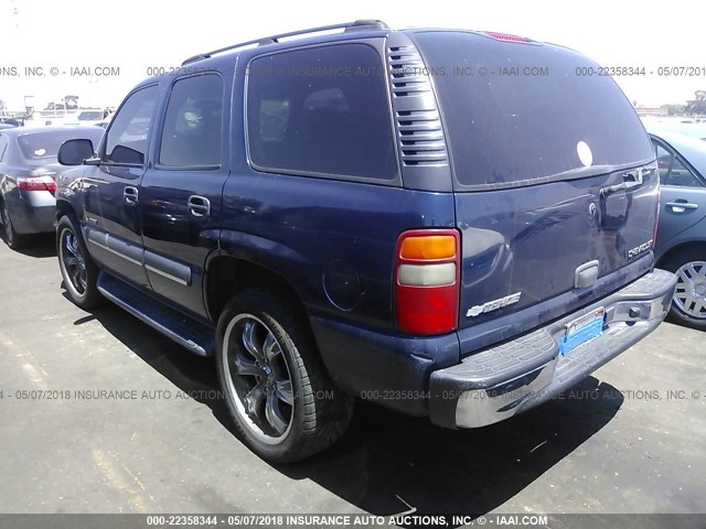 1GNEC13T63R239908 - 2003 CHEVROLET TAHOE C1500 Dark Blue photo 3