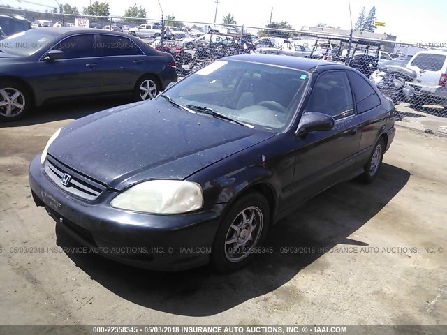 1HGEJ7223XL050881 - 1999 HONDA CIVIC HX BLACK photo 2