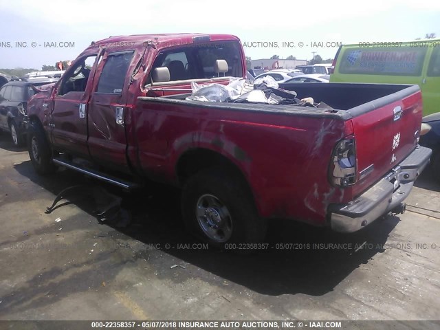 1FTSW21P16EC29202 - 2006 FORD F250 SUPER DUTY RED photo 3