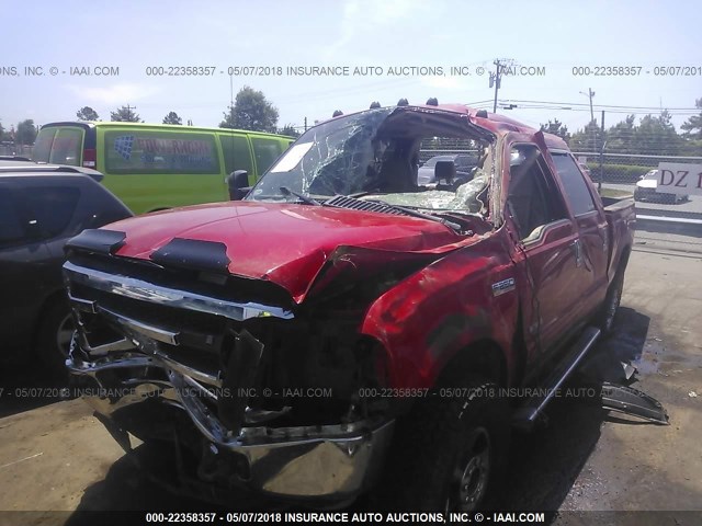 1FTSW21P16EC29202 - 2006 FORD F250 SUPER DUTY RED photo 6