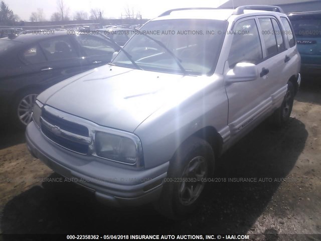 2CNBJ634016928077 - 2001 CHEVROLET TRACKER LT SILVER photo 2