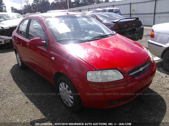 KL1TD526X5B495858 - 2005 CHEVROLET AVEO LS RED photo 1