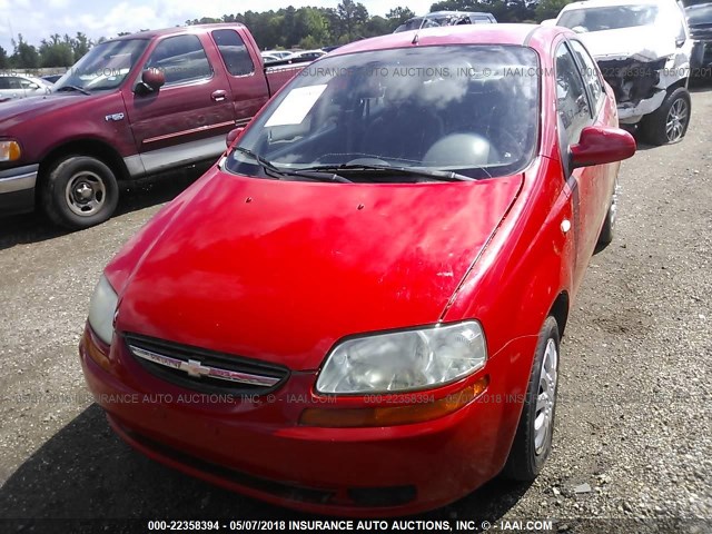 KL1TD526X5B495858 - 2005 CHEVROLET AVEO LS RED photo 2
