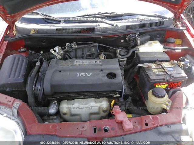 KL1TD526X5B495858 - 2005 CHEVROLET AVEO LS RED photo 8