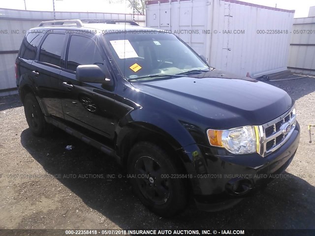 1FMCU0C7XCKA49589 - 2012 FORD ESCAPE XLS BLACK photo 1