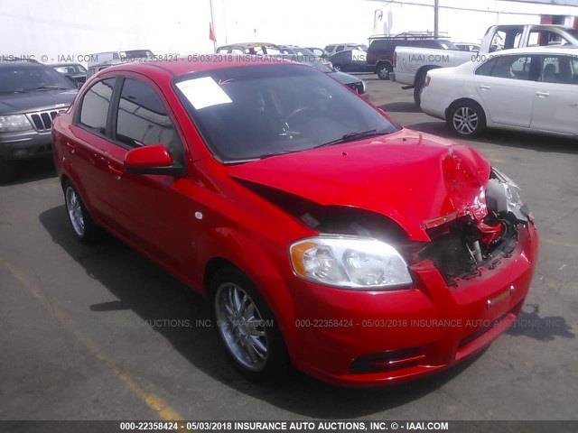 KL1TD56647B051520 - 2007 CHEVROLET AVEO LS RED photo 1