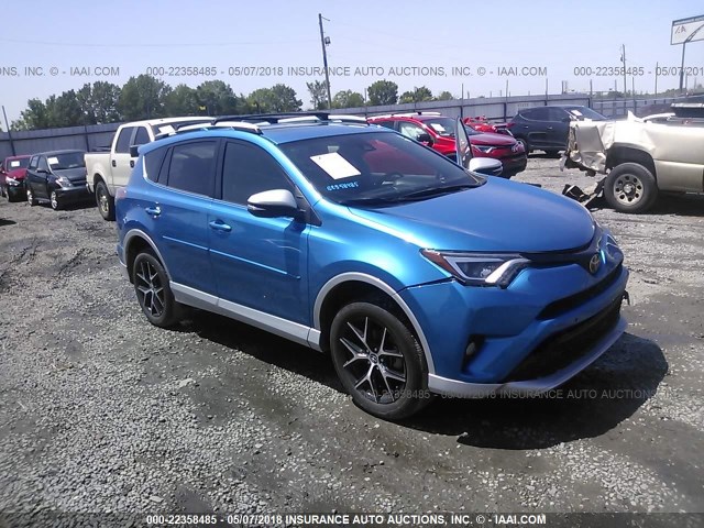 JTMNFREV4GJ074006 - 2016 TOYOTA RAV4 SE BLUE photo 1