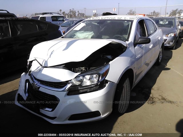 1G11A5SL5FU125219 - 2015 CHEVROLET MALIBU LS WHITE photo 2