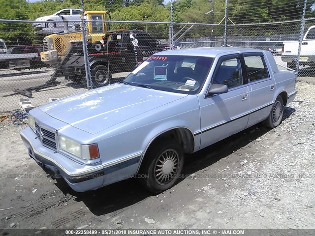 1B3XC4630ND799441 - 1992 DODGE DYNASTY BLUE photo 2