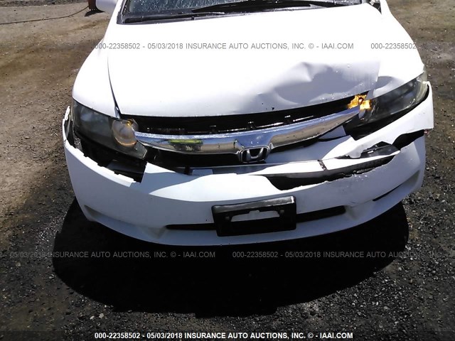 2HGFA1F62BH537333 - 2011 HONDA CIVIC LX-S Ақ фото 6