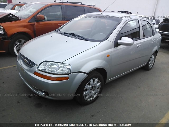 KL1TJ52624B265545 - 2004 CHEVROLET AVEO LS SILVER photo 2