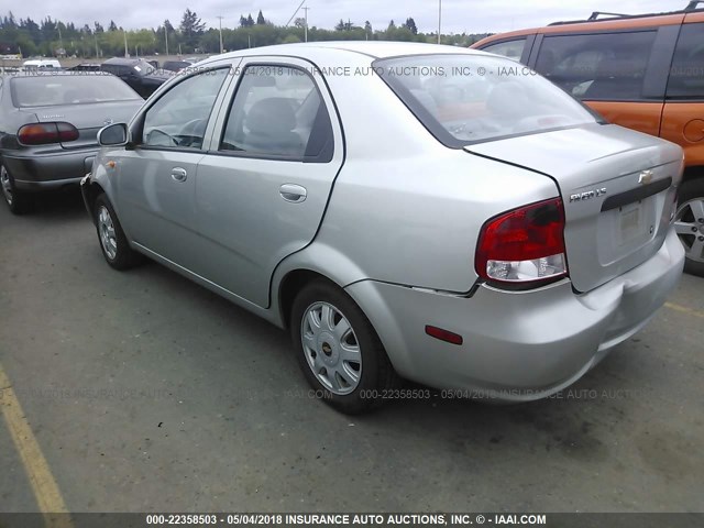 KL1TJ52624B265545 - 2004 CHEVROLET AVEO LS SILVER photo 3