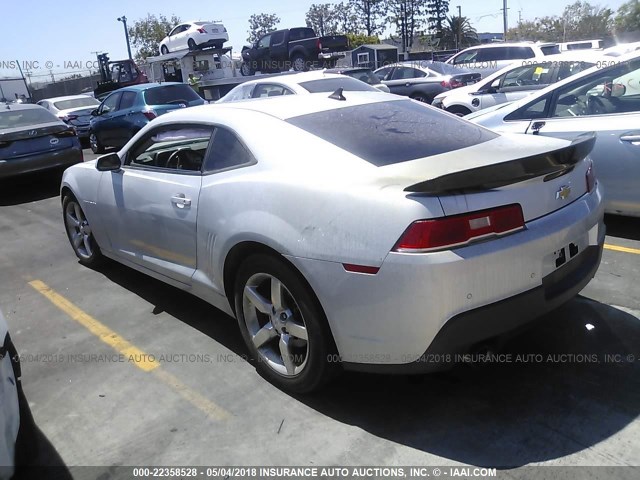 2G1FF1E39F9152027 - 2015 CHEVROLET CAMARO LT SILVER photo 3