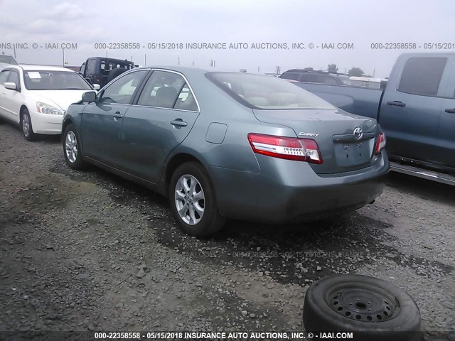4T1BF3EK1BU638882 - 2011 TOYOTA CAMRY SE/LE/XLE GREEN photo 3