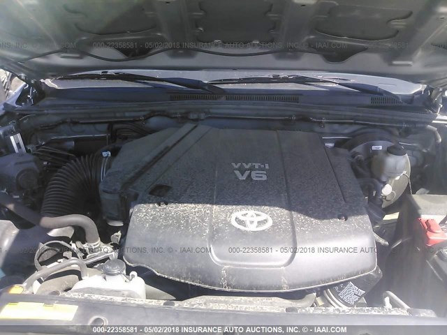 3TMLU4EN9DM119035 - 2013 TOYOTA TACOMA DOUBLE CAB ვერცხლისფერი ფოტო 10