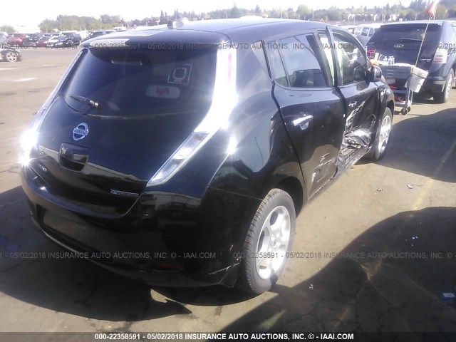 JN1AZ0CP7BT004506 - 2011 NISSAN LEAF SV/SL BLACK photo 4