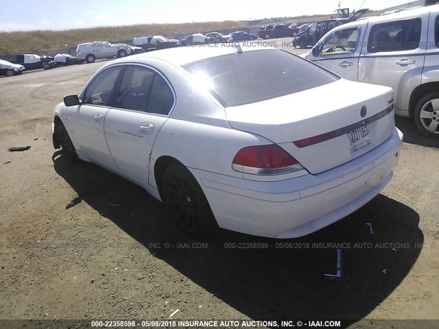 WBAGL63414DP72185 - 2004 BMW 745 I WHITE photo 3