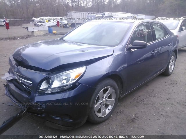 1G11B5SA8DF355818 - 2013 CHEVROLET MALIBU LS BLUE photo 2