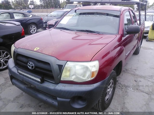 5TETX22N96Z207587 - 2006 TOYOTA TACOMA ACCESS CAB Қызыл фото 2