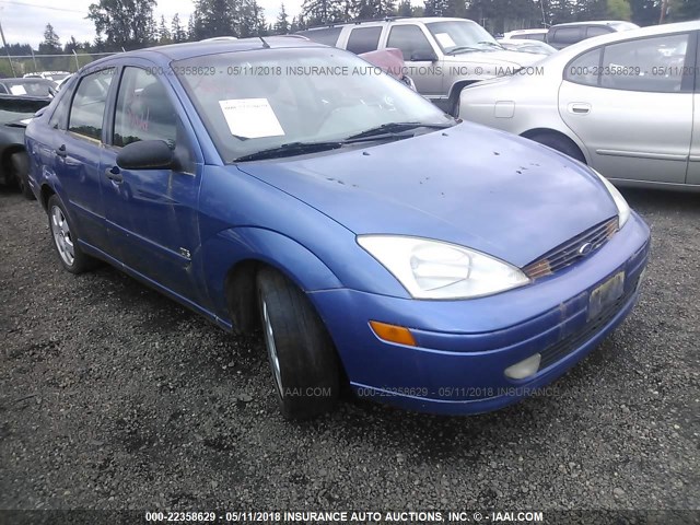 1FAHP38392W120545 - 2002 FORD FOCUS ZTS BLUE photo 1