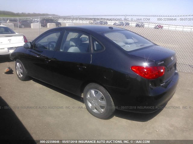 KMHDU46D39U608104 - 2009 HYUNDAI ELANTRA GLS/SE BLACK photo 3