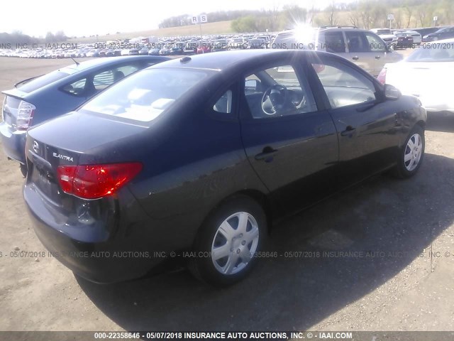 KMHDU46D39U608104 - 2009 HYUNDAI ELANTRA GLS/SE BLACK photo 4