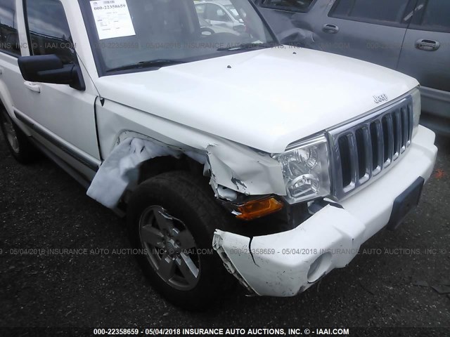1J8HG48K48C124772 - 2008 JEEP COMMANDER SPORT თეთრი ფოტო 6