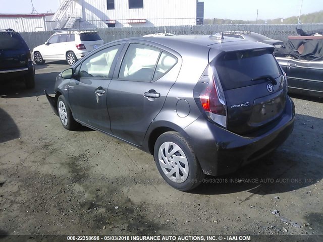 JTDKDTB36G1116670 - 2016 TOYOTA PRIUS C GRAY photo 3