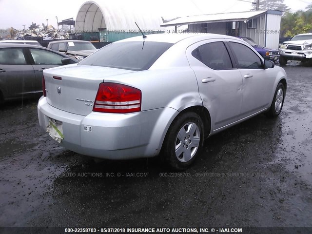 1B3CC4FB9AN126531 - 2010 DODGE AVENGER SXT SILVER photo 4