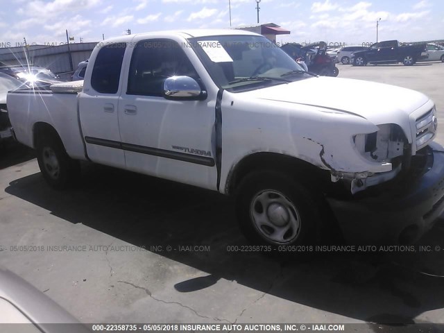 5TBRT34183S369461 - 2003 TOYOTA TUNDRA ACCESS CAB SR5 WHITE photo 1