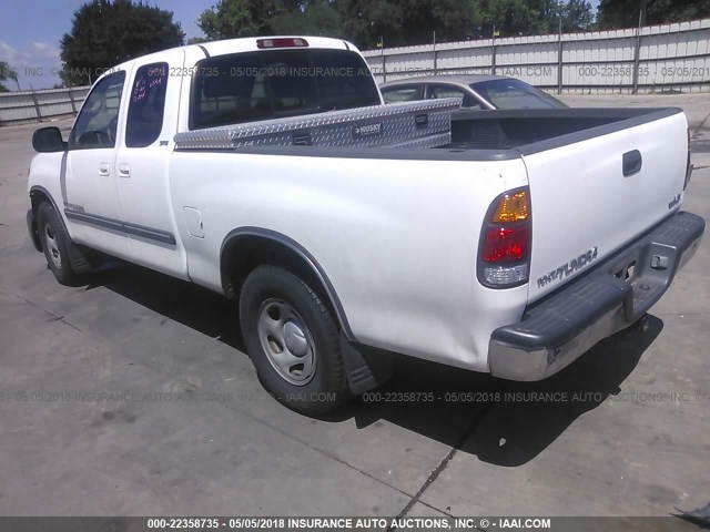 5TBRT34183S369461 - 2003 TOYOTA TUNDRA ACCESS CAB SR5 WHITE photo 3