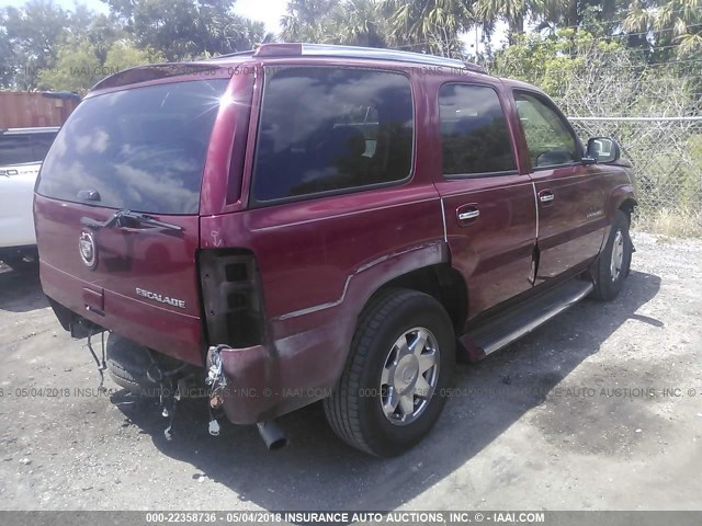 1GYEC63N15R224396 - 2005 CADILLAC ESCALADE LUXURY RED photo 4