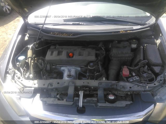19XFB2F96CE348886 - 2012 HONDA CIVIC EXL GRAY photo 10