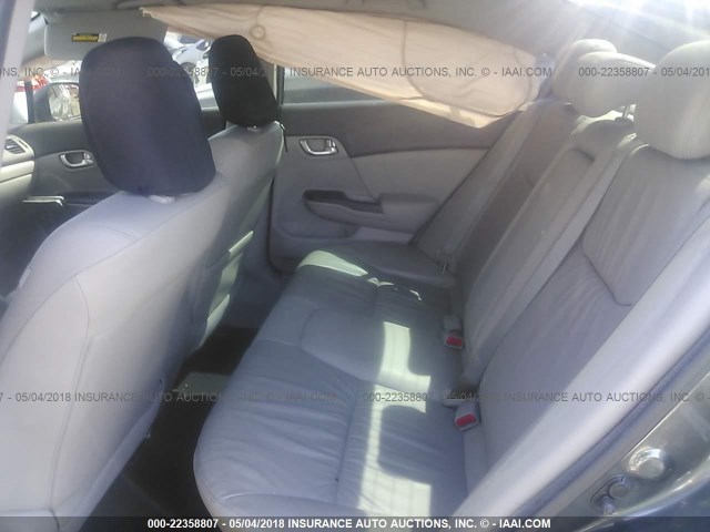19XFB2F96CE348886 - 2012 HONDA CIVIC EXL GRAY photo 8