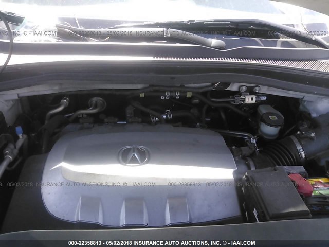 2HNYD2H64BH547647 - 2011 ACURA MDX TECHNOLOGY SILVER photo 10