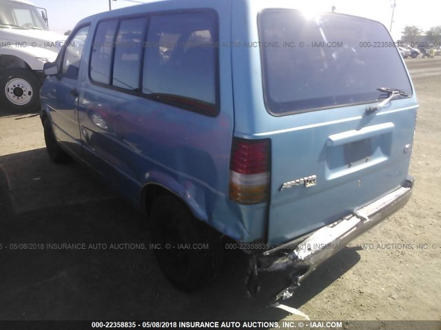 1FMCA11U6PZB26642 - 1993 FORD AEROSTAR BLUE photo 6