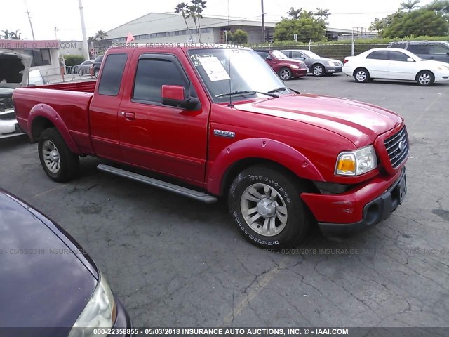 1FTYR14U98PA40155 - 2008 FORD RANGER SUPER CAB RED photo 1